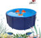 2m Piscine Hors Sol Piscine Ronde étang à Poissons en Toile Aquarium Pool Pond avec vanne et l'étang à Poissons Port Anti-éclaboussures est ajouté au Sommet Peut être utilisé comme réservoir d'eau