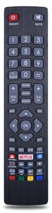 Mando a Distancia BLF/RMC/0008 de Repuesto for Blaupunkt Smart TV 32/138M-GB-11B4-EGPX-UK | 40-138Q-GB-11B4-FEGPF-UK