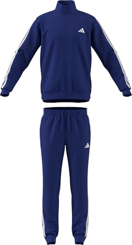 adidas Homme SPORTSWEAR BASIC 3 STRIPES TRICOT TRACKSUIT, semi lucid blue/white, XXS Short