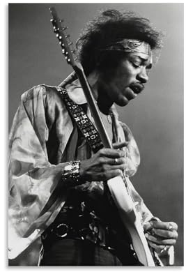 PANTTING Jimi Poster Hendrix Poster, ästhetischer Leinwand-Kunstdruck, Heimdekoration für Schlafzimmer, Wohnzimmer, 40 x 60 cm, ungerahmter Stil