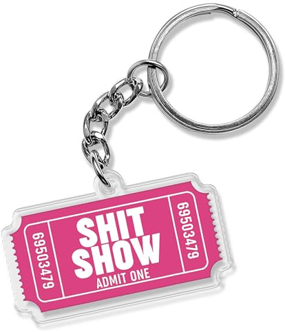 QUINNIAN Yes I Know I'm On Fire Let Me Finish This Weld Keychain 2 Inches Funny Welder Welding Dad Welder Man, Sh*t Show Admit One, 2
