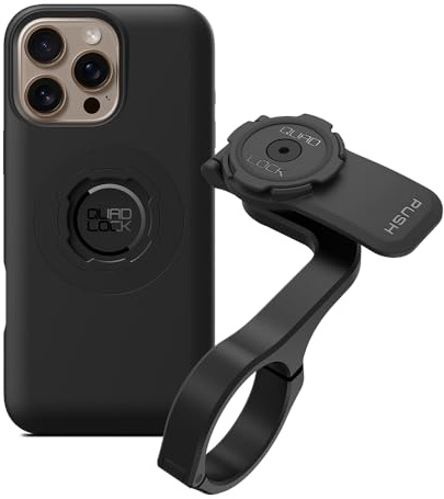 Quad Lock Out Front PRO Handlebar Bike Phone Mount (V2) with MAG Phone Case for iPhone 16 Pro Max