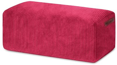 Green Bean Indoor Cord Sitzhocker Pouf Cube Max 70x33x28cm mit EPS-Perlen Füllung - kuschelig weich waschbar - die ideale Ergänzung zum Sitzsack für Kinder & Erwachsene - Rot