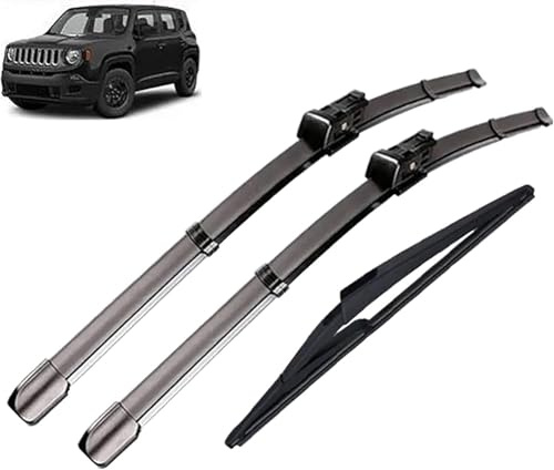 ZhanHY Auto Scheibenwischer Set für Jeep Renegade 2014-2024 22in+20in+11in, Ersatzwischblätter Wischerblätter Wischerblattsatz Scheibenwischerblätter Auto Zubehör