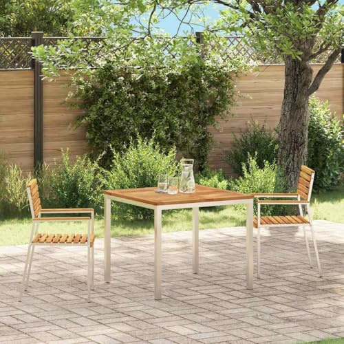 Frdhee Gartenmöbel,Gartenstuhl 2 pcs Braun 56 x 54,5 x 87cm Massivholz Akazie,Camping Klappstuhl für Balkon, Terrasse, Garten