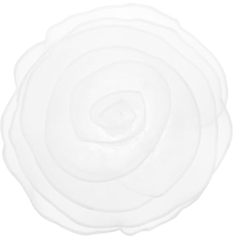 Didiseaon Broche Fleur en Organza Blanche 27 Cm, Épinglette de Banquet Élégante pour Mariage et Fête, Accessoire Floral pour Tenue Féminine, Épingle de Danse Raffinée