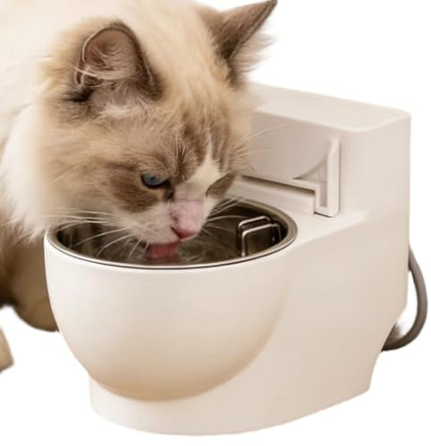 Ounfhtrttk Tier-Wasserspender Hund und Katze Toiletten-Wasserspender Hundeschüssel Katzenschüssel Toilettenstil Katzenschüssel Spaß