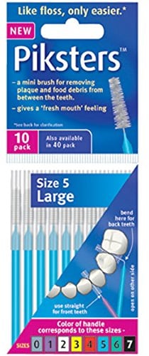 Piksters Interdentalbürsten 10 Stück blau, 0,70mm, 3er Vorteilspack (3x 10 Stück)