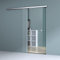 Durovin 900 * 2050mm Internal Sliding Glass Door - Clear Glass - Round Handle - with Soft Close & Track 6.7ft for Bathrooms Kitchens Living Room Bedroom
