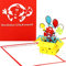 3D Geburtstagskarte Clown mit Luftballons“ - lustige Pop Up Karte als Geschenkidee – Glückwunschkarte, Geschenk, Geschenkverpackung & Zirkus Gutschein zum Geburtstag