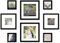 Americanflat 8 Negro Marcos de Fotos Cuadrados - Marco Fotos Múltiples, Posición Vertical y Horizontal, Hechos de Cristal y MDF para Póster - Varias Dimensiones