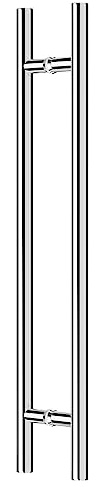 Ranbo 1000mm Length Double Sided Long Door Pull Handle 304 Stainless Steel H Shaped Large Barn Pull Bar, Fits Commercial Interior and Exterior Wooden and Glass Doors, Mirror Polished Chrome