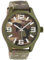 Oozoo Armbanduhr Basic Line mit Lederband 47 MM Dunkelgrün/Camouflage C1067