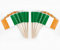 JAVD CYPS 100 Stück Irland-Flagge Irishman Zahnstocher Flaggen, kleine Mini-Sticks Cupcake Topper Irishman Flaggen, Country Picks Party Dekoration Feier Cocktail Essen Bar Kuchen Flaggen