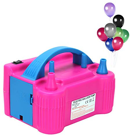 Youyijia Electric Balloon Pump 20 * 14 * 14cm Portable Balloon Inflator for Party Wedding Birthday Activities and Big Events Helium Balloon Canister Small