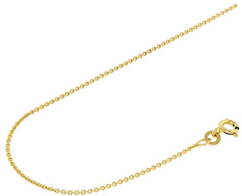 Acalee Halskette 333 Gold / 8 Karat Anker-Kette 1,1 mm eleganter Halsschmuck aus Echtgold für Damen, wunderschöne Geschenkidee, 10-1011-60 60 cm
