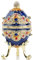 SEVENBEES Luxuriöse russische Fabergé-Ei-Schmuckschatulle, aufklappbar, handbemalt, emailliertes Fabergé-Ei, Sammlerstücke, Geschenk mit österreichischen Kristallen