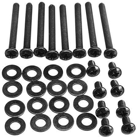 Wasserkühlung Heizkörper Armaturen Schrauben Lüfter Montage Schrauben-Kit Haltbare Metall Wasserkühlung Heizkörper Schrauben Kit (Schwarz)