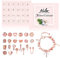 Naler Adventskalender 2024, Advents-Schmuck-Anhänger, Charms, Geschenk für Mädchen und Frauen, DIY-Armband, Halskette, Weihnachts-Countdown-Kalender, Geschenke, Roségold