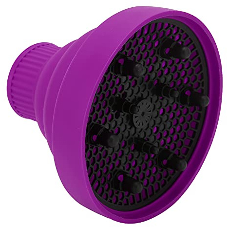 Haartrockner Diffusor - Tragbarer Reise-Klapp-Diffusor-Aufsatz für Föhne, Styling-Werkzeug mit Düse, universell für die meisten Blow Dryer (lila)