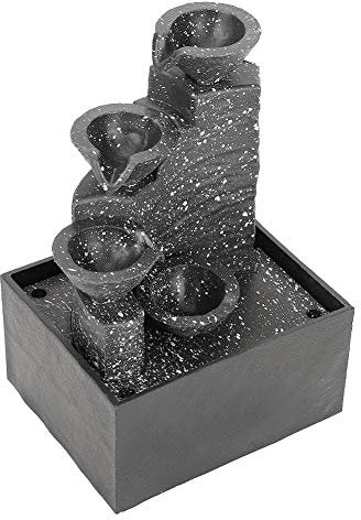 USB Water Fountain Ornament Desktop Crafts Interior Water Feature for Indoor Home Office Table Decoration