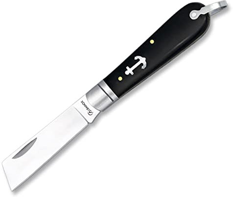 - Albainox, Navaja Marinera, Punta Cortada, Mango: ABS Negro, Acero INOX. Hoja 7 cm. Plegable 18193