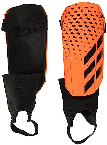 adidas Unisex-Adult Soft Ground Match Predator Shin Guards, Solar Orange/Black/Black, Large