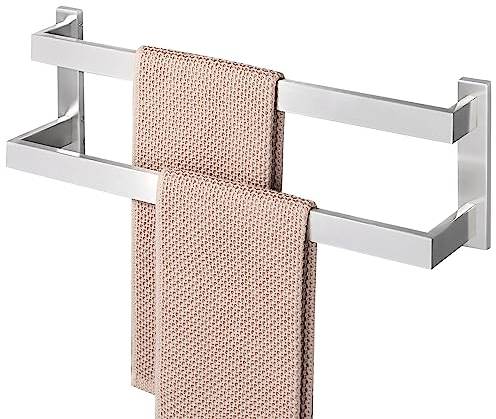 Alise GOY2500-LS Doppel-Handtuchhalter, Handtuchhalter für Badezimmer, WC, Wandmontage, Handtuchhalter, SUS304 Edelstahl, Handtuchhalter, gebürstetes Nickel, 50,8 cm