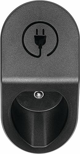 TechniSat TECHNIVOLT support pour câble et prise Type 2 (support mural pour câble de recharge, suspension de câble et support de prise en un, avec accessoires de montage) noir/blanc