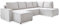 MIUFORM Sofa Cord U Form 322 cm x 194 cm x 89 cm, Ecksofa mit Schlaffunktion und Bettkasten- Brave Dave U- Wohnlandschaft U Form mit Schlaffunktion, Cord Sofa Beige, Rechts ausgerichtet