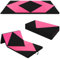 GOPLUS Turnmatte klappbar, 240×117×5cm Weichbodenmatte mit 2 Tragegriffen & Klettverschlüssen, Gymnastikmatte für Gymnastik, Yoga & Spielen, Sportmatte Fitnessmatte für zuhause (Rosa + Schwarz)