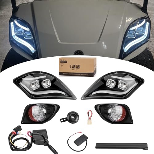 10L0L For Yamaha Drive 2 Light Kit - LED Daytime Running for Yamaha Golf Cart Lights - Golf Cart Street Legal Light Kit With Turn Signal Brake Light