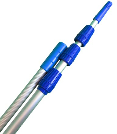 Capra Group Manico telescopico professionale in alluminio zigrinato 10 metri, anodizzato in 4 stadi, adatto per pulizia di vetri, soffitti, fotovoltaici, cornicioni