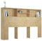 Gecheer Headboard Built in Cabinets, Bedroom Display Shelf, Bedside Cabinet with Headboard, Wooden Storage Backboard Bed Accessory Sonoma Oak 160x19x103.5 cm