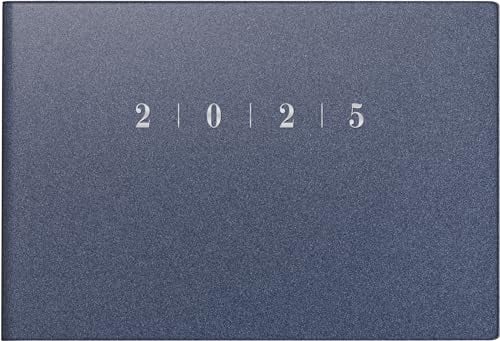 rido/idé Taschenkalender Mod. Septimus 2025 | A6 quer, Kunststoff, blau
