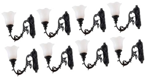 SAFIGLE 8stücke Teiliges Miniatur Wandlampen Für Sandtisch Wall Lamps Mit Warmem Licht Für Puppenhaus-Dekoration Und Mikrolandschaften