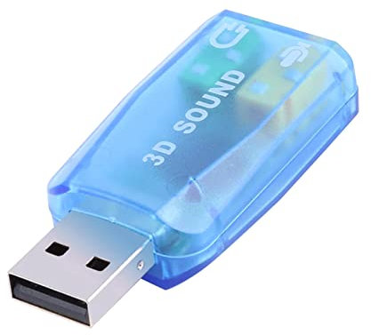 USB Adapter 5.1 Channel External USB Sound Card Adapter To 3.5mm Microphone Speaker Port For Laptop PCs External USB Sound Card To 3.5mm Microphone Headphone Interface