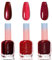 Red Nail Polish Set - 3PCS Glitter Nail Varnish - Dark Red Pearlescent Shimmer - Shiny Glitter Reflective Air Dry Long Lasting Home Manicure Gift for Women
