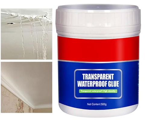 Samuliy Invisible Waterproof Agent,Transparent Sealant Agent Glue - 500g Water Leak Sealant for Repairing Leak Adhesive, Leak Repair Coating Sealant for Bathtubs