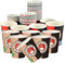 Lauroo Kaffeebecher – TO GO Rot/Schwarz 200 ml, 8 oz Einweg Coffee to Go Becher (10 x 50) - 500 Stück