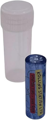 Glas-Filterspitze, gedreht, 7 Löcher, 9 mm x 30 mm, leicht zu reinigen, wählen Sie aus Blau, Transparent, Rosa, Gold, Grün, Lila, 6 Farben (1 Stück) (blau)