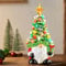 ACAREY Weihnachtsdeko Keramik Weihnachten Deko Wichtel mit Licht, 30cm Weihnachtsbaum aus Keramik mit Wichtel & 46 bunt LED Weihnachtsbaumschmuck Beleuchtete Wichtel