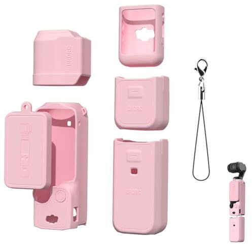 Lokyoyo Coque de protection en silicone pour DJI Osmo Pocket 3, accessoires, rose