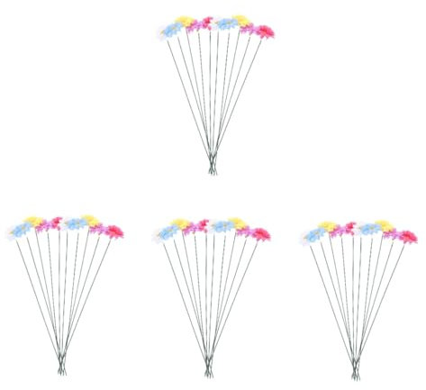 BESPORTBLE 40stücke Bunte Gartenstecker Mit -Design Dekorative Blumenstecker Für Garten Und Blumenbeete Für Outdoor-Dekoration Und Kreative Gartenverschönerung