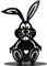 Rostikal® Metall Deko schwarz Hase 22x15 cm – Osterdeko & Wetterfeste Frühlingsdeko für Wohnzimmer, Fensterbank & Tisch, Indoor & Outdoor Vintage Deko