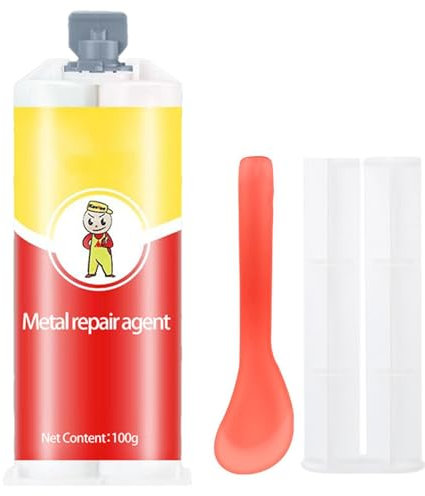 A.B Metal Glue All-Purpose Repair Adhesive High Strength Welding Adhesive - Metal Repair Agent Bonds Metal to Metal, Powerful Repair Functions Metal Repair Paste for Steel Ceramics Wood (100g)