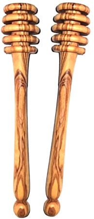 Stilux® 2er-Set Honiglöffel aus Olivenholz, 15 cm Honigheber Honignehmer von Honig & Sirup, Honig Dipper Holzlöffel, tropf- und kleckerfrei Löffel, Praktischer Helfer für Honig Liebhaber