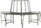 Gecheer Banc d'arbre de Jardin Demi-Rond 160 cm Acier, Banquette de Exterieur, Chaise de Porche Banc pour Terrasse, Balcon, Camping