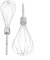 2 Stainless Steel Hand Mixer Beaters for Kenwood, for Smoothies, Soups, and Sauces (12 wire rods*)