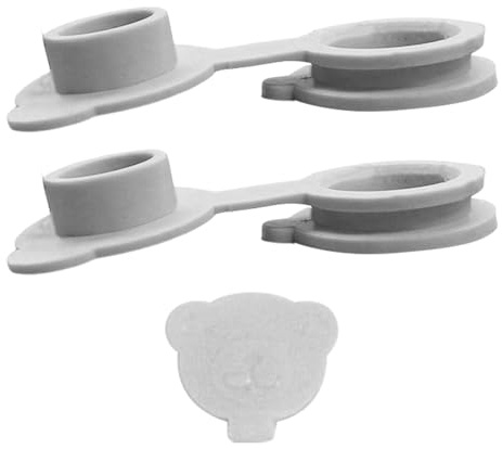 Badewannenstöpsel aus Silikon, auslaufsicher, gerillt, mit Bärenform, für Waschbecken, Badewanne, Bidet, entfernen, für Kinder, Mädchen, Badezimmer